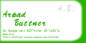 arpad buttner business card
